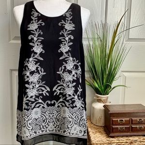 MAX STUDIO Black printed sleeveless
